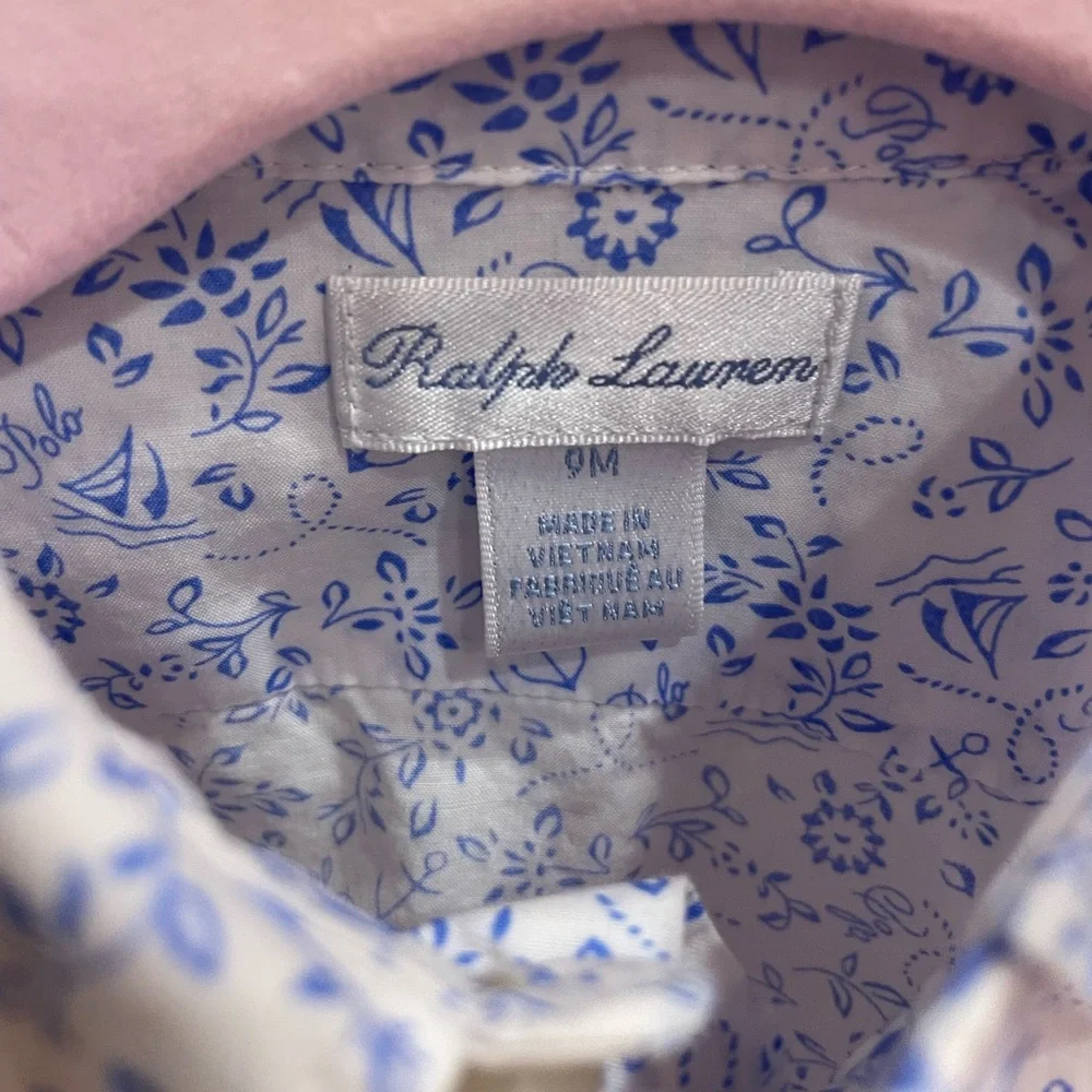 Baby girl Ralph Lauren floral dress with diaper cover